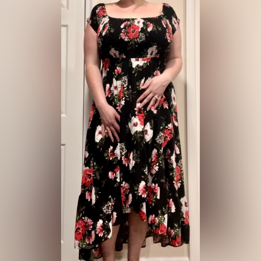 Torrid Floral Maxi Tulip Hi-low Dress NWOT